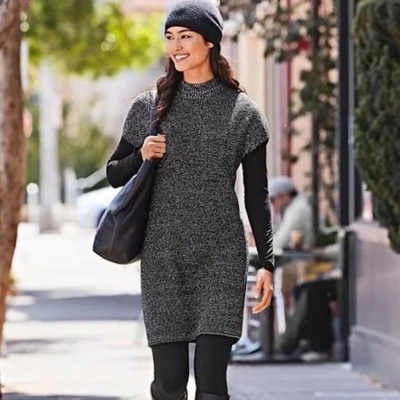 Athleta - EUC - Pinewood 100% Merino Wool Sweater Dress - Size: Medium - Picture 1 of 8